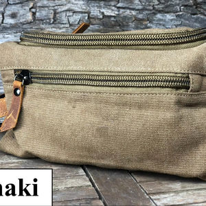 Neceser personalizado Navidad cuero lona con monograma personalizado Dopp Kit de afeitado regalo para él - Product Image 1