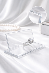 Customizable Logo Clear Solid Acrylic Cube <b>Block</b> Display Rack Eco-Friendly for Easy Assembly for Jewelry Display - Product Image 6