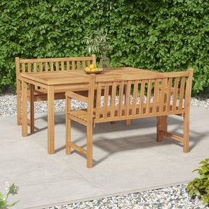 Ensemble de salle à manger de jardin en teck naturel - Product Image 1