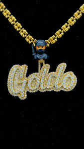 Personnalisé Argent VVS Moissanite Glacé Cursif Lettre Nom Pendentif 100% Passé Diamant Testeur Plaqué Or Hip Hop Émail Bélier Charmes - Product Image 4