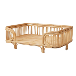 Juego de 3 camas de mimbre natural vietnamita para perros, para uso en interiores y exteriores, precio al por mayor. - Product Image 2
