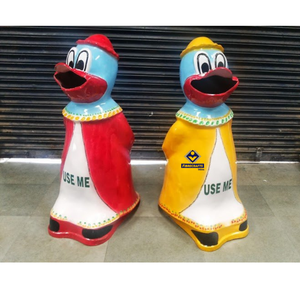 2026 Premium Quality Induction Type Round Shaped Fiberglass Dustbin Stocked Best Price Outdoor Waste <b>Bins</b> <b>Lid</b> Indian Exporter - Product Image 5