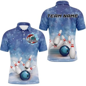 High Quality Custom Sublimated <b>Bowling</b> Team Polo Shirts Classic Comfortable and Stylish <b>Bowling</b> Polo Shirt For Man - Product Image 4