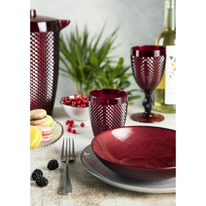 Set di 6 calici Excelsa in plastica rosso diamante da 39 cl per feste - Product Image 2