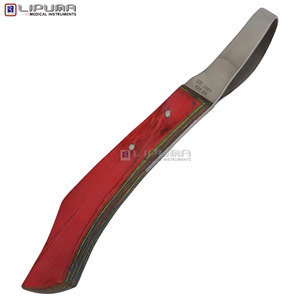 Cuchillo para Pezuñas de Alta Calidad, Hoja de Acero Inoxidable Alemán con Mango de Madera, Cuchillo Ajustable Reutilizable para Uso Veterinario en Cerdos y Caballos - Product Image 2