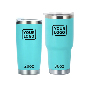 แก้วกาแฟแบบพกพาสุญญากาศสองชั้น ขนาด 20 ออนซ์ 30 ออนซ์  ทำจากสแตนเลส เก็บความร้อน/เย็น สำหรับเดินทางและตั้งแคมป์ - Product Image 1