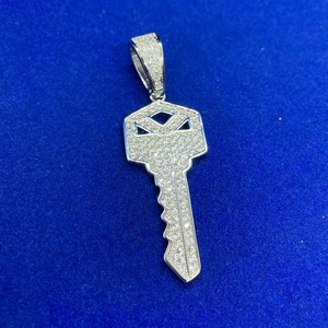 จี้รูปกุญแจเงินแท้ 925 สำหรับผู้ชาย พร้อมสร้อยคอ ดีไซน์ฮิปฮอป - Product Image 3