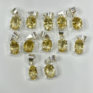 จี้สร้อยคอพลอยซิทรินธรรมชาติ รูปไข่ สีเหลือง คริสตัลทำมือ เครื่องประดับหรูหรา ของขวัญสำหรับผู้หญิง ขายส่ง - Product Image 6