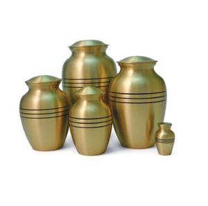 Urna decorativa de cremación para cenizas humanas con atractivas bandas estrechas Urna para cenizas funerarias de calidad superior Venta caliente a bajo precio - Product Image 3