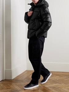 Chaqueta Bomber de Lana para Hombre, Diseño Moderno, Lisa, Cuello Alto, Ajuste Cómodo, Transpirable, Resistente al Viento, Impermeable, Antibacteriana - Product Image 4