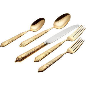 Ensemble de couverts en acier inoxydable de luxe avec cuillère, fourchette et couteau pour mariage, hôtel, restaurant, usage domestique - Product Image 6