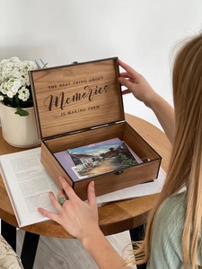 <b>Memory</b> Wooden Keepsake <b>Box</b> Christmas Personalized Gift Letter Eco Friendly Home Decor for Girlfriend Mom Woman Sister Best - Product Image 3
