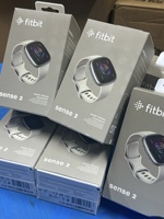 Montre connectée sportive Fiitbiit Sense 2, boîtier en plastique de 41 mm, écran numérique en caoutchouc, moniteur de fréquence cardiaque, batterie au lithium rechargeable 7