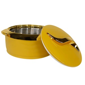 Luxury Handmade Round Shape Hotpot Metal & <b>Ceramic</b> Best Quality Casserole for Tabletop Kitchen Classic Food Warmer Design - Product Image 4