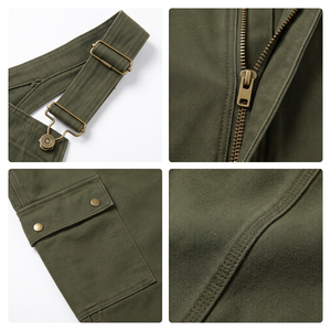 Custom <b>Men</b>’s Work Bib <b>Overalls</b> Durable Twill Fabric Adjustable Buckle Straps Cargo Pockets Front Zip Industrial Uniform - Product Image 4