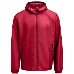 เสื้อแจ็คเก็ตกันลมสำหรับผู้ชาย ผ้าแคนวาสหนาปานกลาง แห้งเร็ว เหมาะสำหรับกิจกรรมกลางแจ้ง สไตล์ทหาร พร้อมโลโก้ด้านหน้า - Product Image 1