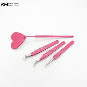 Pinzas de extensión de pestañas con logotipo personalizado profesional, 90 45 grados de volumen, pinzas de agarre para Injerto de pestañas, herramienta de belleza - Product Image 3