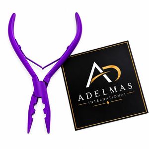 Pince à micro-perles à deux trous pour extensions capillaires en acier inoxydable, personnalisable avec logo, instrument de beauté, service OEM - Product Image 3