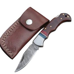 Cuchillo Recto de Supervivencia para Exteriores UA Supplies, de Acero de Damasco Forjado a Mano, con Mango de Madera, Grado Industrial, Personalizado, EDC, Punta Caída - Product Image 1