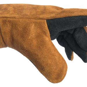 Gants de soudage en cuir de 16 pouces résistants à la chaleur, gants d'isolation thermique pour four à micro-ondes et cuisson, en cuir véritable pour soudeurs - Product Image 4