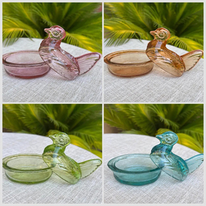 Figurines miniatures en verre coloré, objets décoratifs animaux inspirés du design du verre de la dépression, à bas prix - Product Image 4