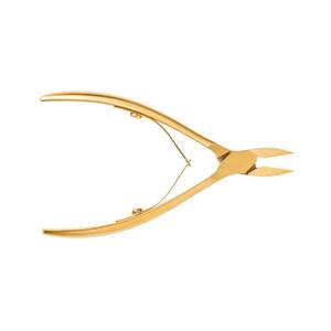 Coupe-cuticules en acier inoxydable doré avec lame droite, ouverture large, biseau aiguisé, coupe-ongles pour manucure des doigts, luxe - Product Image 2
