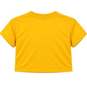เสื้อยืดครอปสีเหลืองสำหรับผู้หญิง PDK ปักตัวอักษรกรีกสีแดง 1923 แขนสั้น คอกลม สไตล์ลำลอง แฟชั่นฤดูร้อน - Product Image 5
