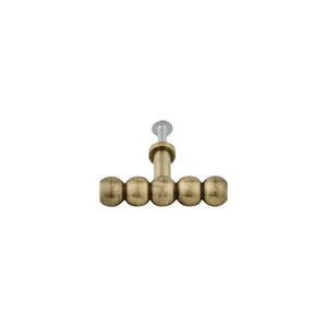 Tirador de bola triple de latón cepillado para gabinetes, herrajes para muebles - Product Image 3