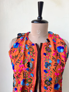 Gilet matelassé respirant anti-plis 100 % coton fait main indien, brodé, pour automne-hiver - Product Image 3