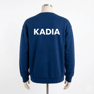 Sweat-shirt unisexe Kadia à col rond, 100% coton tricoté, coupe classique, pull décontracté d'automne, imprimé lettres blanches sur le devant - Product Image 4