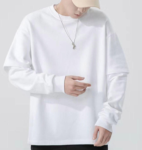 Premium Man Double Sleeve T Shirt Long Sleeve <b>Layered</b> Design Crew Neck Casual Streetwear <b>Top</b> Soft Comfortable Fabric Everyday - Product Image 5