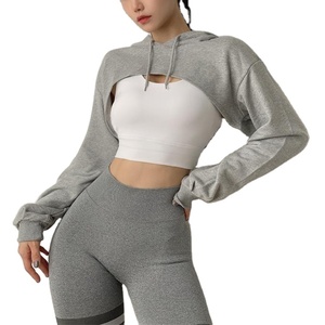 Qualité pure prix abordable tendance style nouveau arrivé marque privée bon fabricant Crop Top sweat à capuche - Product Image 4