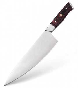 Cuchillo de Chef Profesional de 8 Pulgadas Hecho a Mano con Mango de Madera Pakka y Mosaico de Resina - Product Image 1