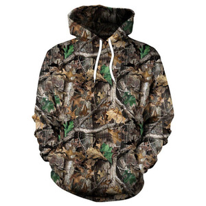 Sudadera con Capucha de Camuflaje Unisex Personalizada, Transpirable, de Secado Rápido, con Forro Polar, Sudadera Deportiva con Estampado 3D para Exteriores - Product Image 3
