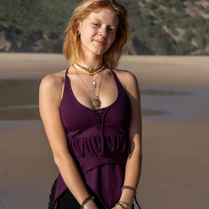 Top Halter de Algodón Hecho a Mano con Flecos de Macramé Intrincados, Estilo Boho, para Mujer, Uso Diario, Precio de Mayoreo - Product Image 1