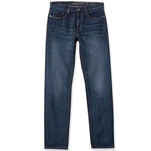 Jean en denim décontracté pour homme, coupe droite, taille mi-haute, délavé, coupe ajustée, avec braguette zippée, design personnalisé - Product Image 1