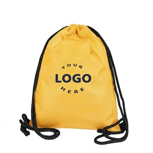 Unisex Drawstring Gym <b>Backpack</b> Purple Solid Color Nylon Casual Style Zipper Closure Adjustable <b>Strap</b> Lightweight Waterproof - Product Image 4