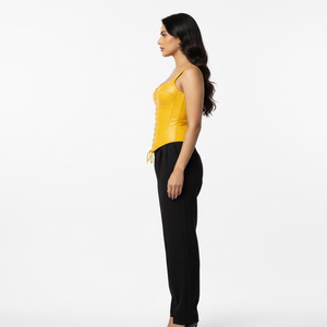 Corsé de Cuero Personalizado para Mujer, Top Estilo Gótico, Faja Reductora de Cintura, Transpirable para Uso Diario, Bordado a Mano Personalizado - Product Image 6