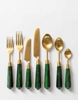 Juego de cubiertos metálicos premium con mango transparente y acabado espejo, tenedor, cuchillo, cuchara, apto para lavavajillas, vajilla para bodas al mejor precio.