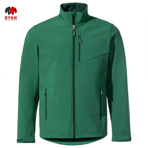 แจ็คเก็ตซอฟต์เชลล์ดีไซน์พิเศษสำหรับผู้ชาย ยี่ห้อ Ryan Pro Gear แบบซิป พร้อมโลโก้สั่งทำพิเศษ ทรงปกติ - Product Image 2