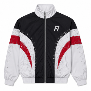 Men's Custom Nylon <b>Rhinestones</b> Windbreaker Tracksuit Lightweight Hooded Streetwear Running <b>Jacket</b> men's <b>jackets</b> - Product Image 3