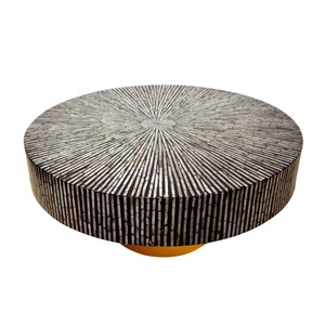 ILAHI's Bone Inlay <b>Table</b> Modern Design Agate Detailing <b>Storage</b> Portable Home Furniture - Product Image 2