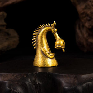 Figura de Cabeza de Caballo de Latón Hecha a Mano, Escultura de Animal Ecuestre, Estatua Decorativa Vintage para Mesa, Decoración para el Hogar u Oficina - Product Image 5