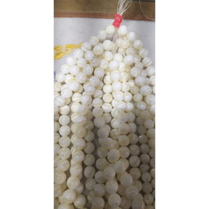 ลูกปัดมุกธรรมชาติทรงกลมขนาด 8 มม. คุณภาพสูง ความยาว 16 นิ้ว สำหรับทำเครื่องประดับ สร้อยข้อมือแฟชั่นทันสมัยสำหรับทุกเพศ - Product Image 1