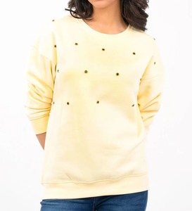 Sweat-shirt pour femme surdimensionné, 100 % coton, grandes tailles, personnalisable, le plus vendu, en vente en ligne à bas prix - Product Image 3