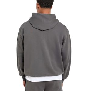 <b>Mens</b> Charcoal <b>Grey</b> Oversized Hoodie Tracksuit Set Matching Sweatpants Two Piece Casual Streetwear Sportswear Jogger Suit - Product Image 2