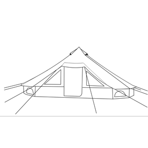 SAM & HAIBEI, tienda de campaña de lona de algodón pesado para 6 personas, 2 puertas duradera de tienda de campaña al aire libre para acampar, caza, tienda de yurta de 4 estaciones - Product Image 6