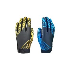 Guantes de Receptor de Fútbol Americano Hechos a Medida de Alta Calidad, Ropa Deportiva de Equipo, Cierre de Velcro de Poliéster/Algodón, Unisex - Product Image 4