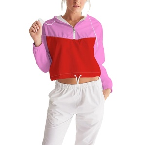 Veste coupe-vent à capuche imperméable d'extérieur pour femmes vêtements respirants grande taille coupe-vent à blocs de couleurs pour femmes vestes courtes - Product Image 3