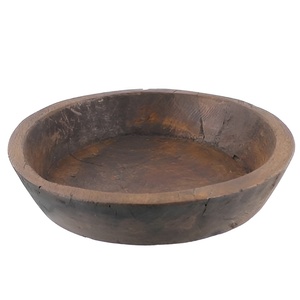 Tazón de Madera Rústico Tallado a Mano con Vetas Naturales, Plato Decorativo para Servir Ensaladas, Frutas y Decoración Tradicional del Hogar - Product Image 6